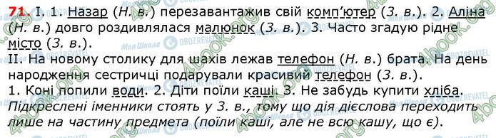 ГДЗ Українська мова 6 клас сторінка 71